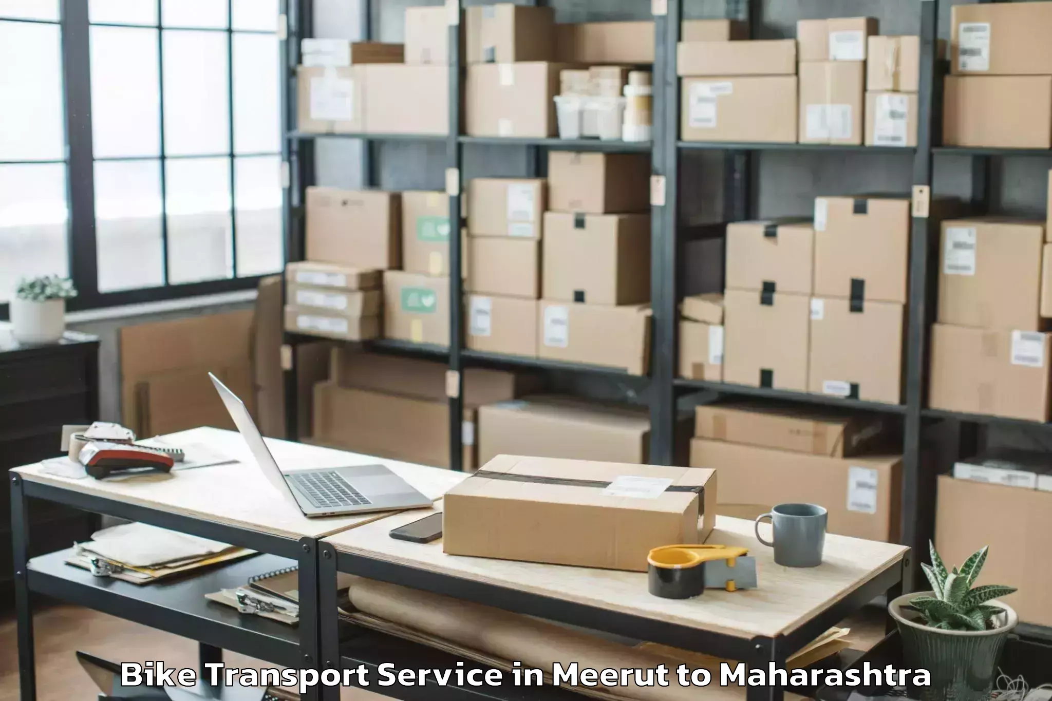 Hassle-Free Meerut to Mahim Bike Transport